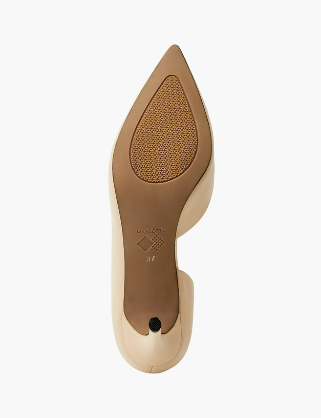 Бежевые кожаные женские туфли MASCOTTE 233-315312-0508 | ракурс 5