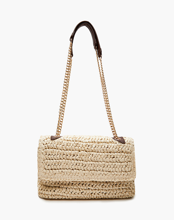 647-4106-0308 Сумка женская целлюлоза-и.кожа/текстиль беж-корич, S, Mascotte