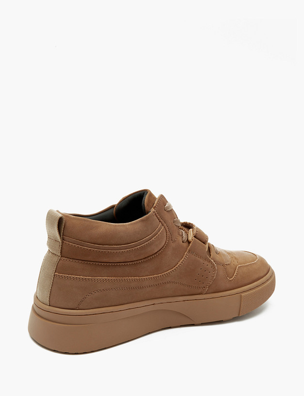 Бежевые мужские хайтопы из нубука MASCOTTE 58-3150921-3327M | ракурс 4