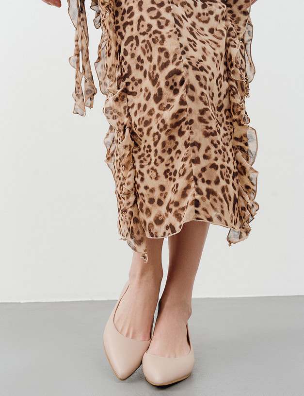 Бежевые кожаные женские туфли MASCOTTE 126-411911-3509M | ракурс 2