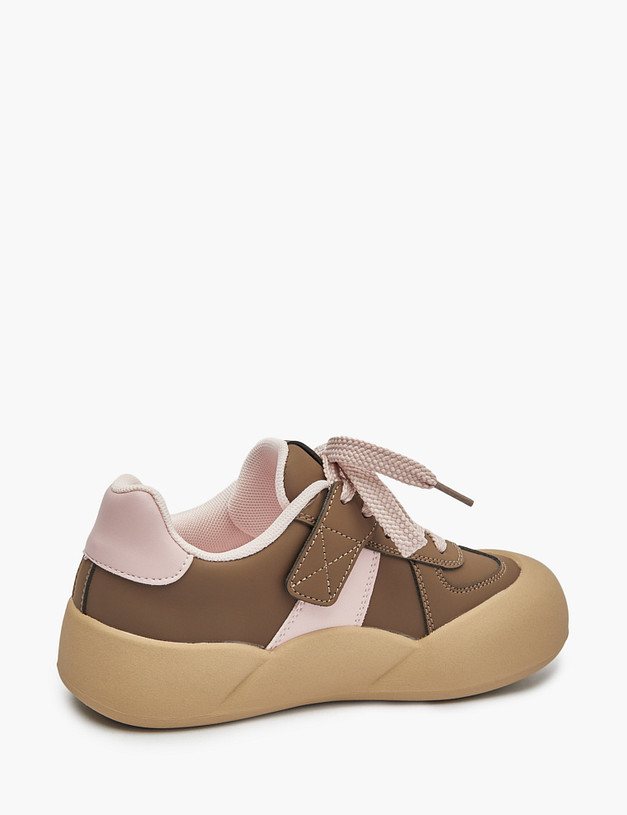 Коричневые кеды для девочек MASCOTTE 234-424321-0609 | ракурс 4