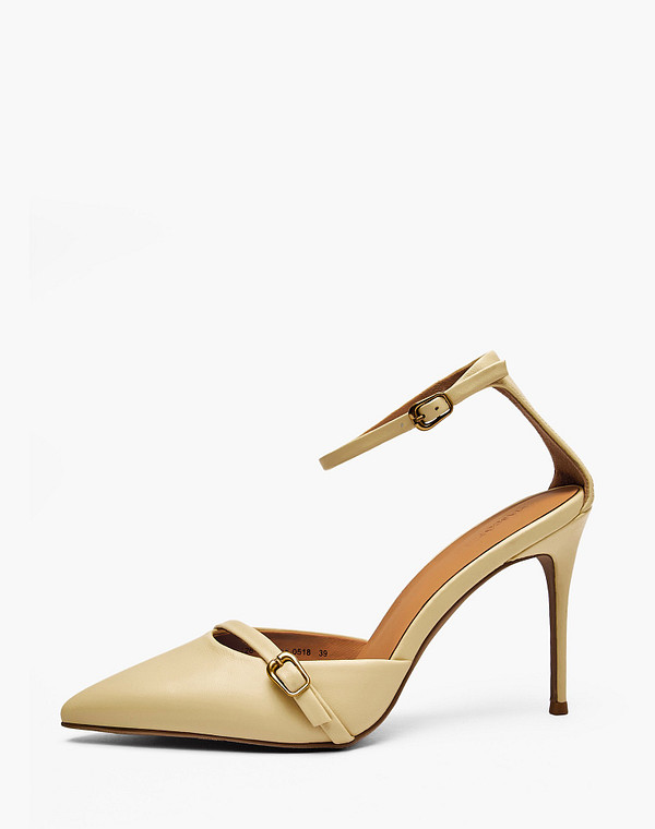 126-6102615-0518 Туфли летние женские нат.кожа/нат.кожа желт, Mascotte