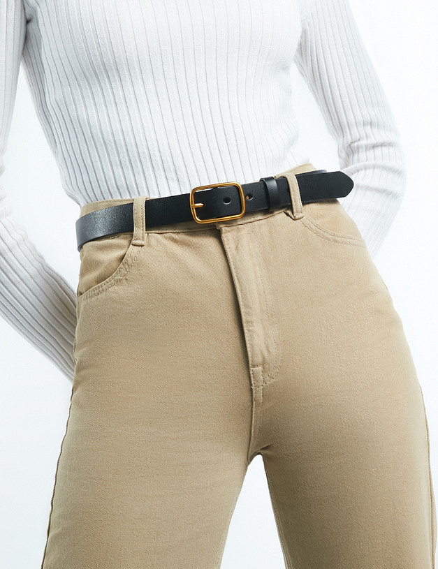 Черный женский ремень MASCOTTE 701-2205-602 | ракурс 1