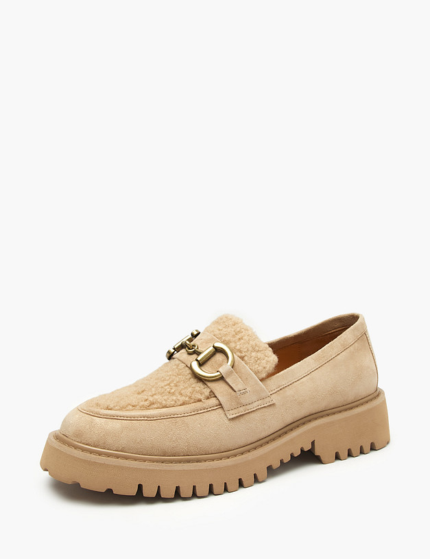 Бежевые женские лоферы MASCOTTE 126-520811-0608 | ракурс 2