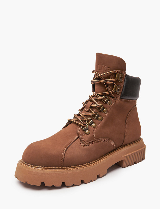 Коричневые женские ботинки MASCOTTE 58-425521-0309 | ракурс 4 Коричневые женские ботинки MASCOTTE 58-425521-0309 | ракурс 4