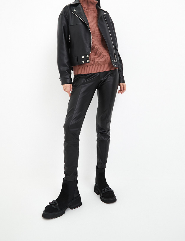 Черные женские челси с цепочкой MASCOTTE 233-3201523-3605M | ракурс 1