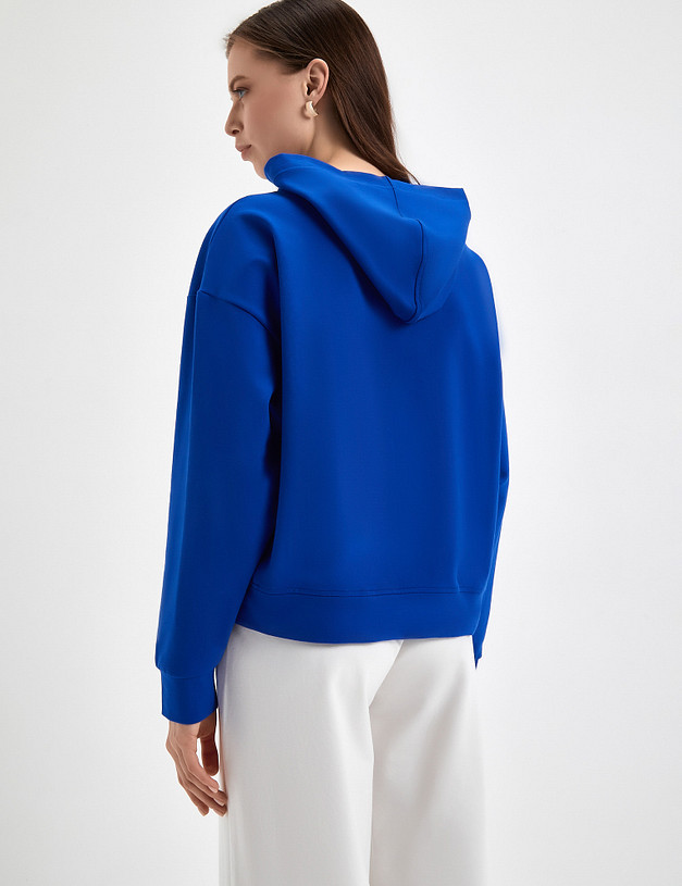Синее женское худи MASCOTTE 790-3109-2603 | ракурс 7 Синее женское худи MASCOTTE 790-3109-2603 | ракурс 7
