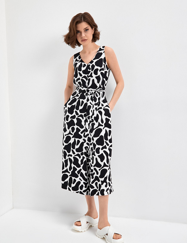 Женский летний комбинезон с принтом MASCOTTE 790-3103-2402 | ракурс 2