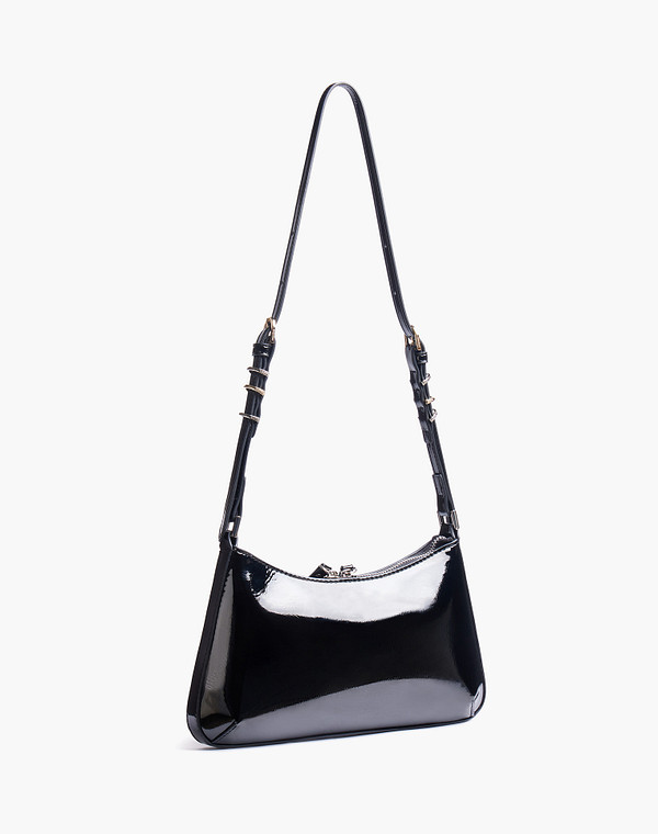 652-6101-602 Сумка женская и.лак/текстиль черн, S, Mascotte