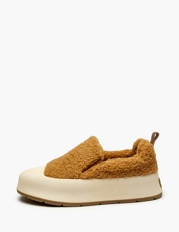 Рыжие женские меховые слипоны  MASCOTTE 98-523541-0413 | ракурс 3