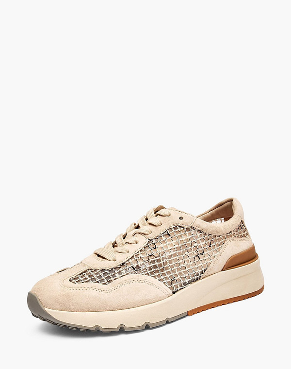 22-6160196-5621M Полуботинки для активного отдыха женские велюр-текстиль/б.п.-нат.кожа св.беж, Mascotte