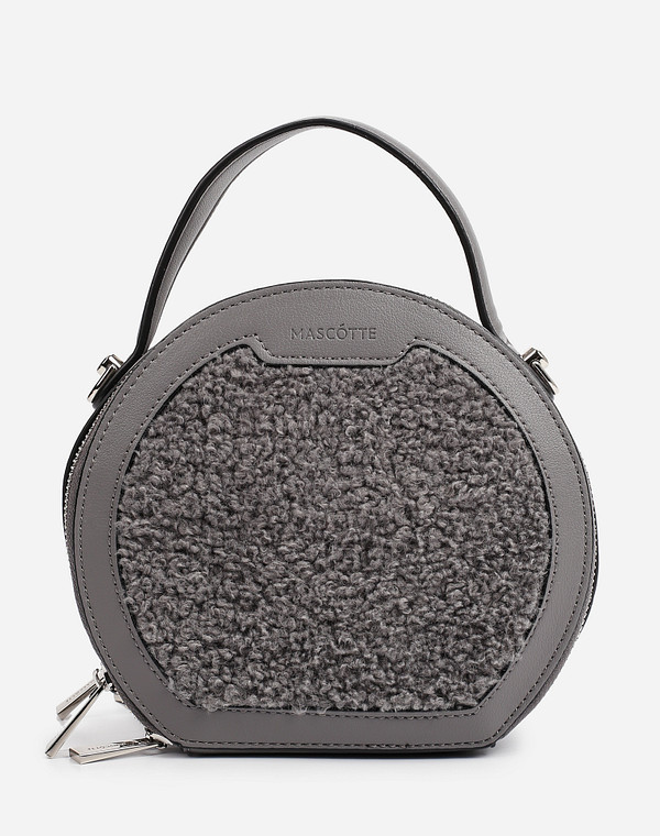 610-1209-610 Сумка женская и.кожа-и.мех/текстиль серый, S, Mascotte