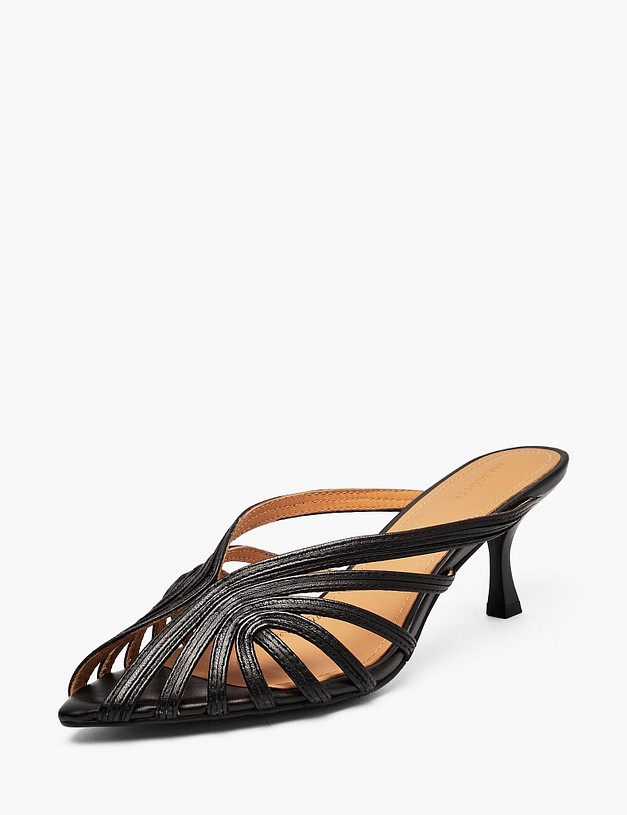 Черные женские мюли MASCOTTE 233-6103014-3501M | ракурс 2