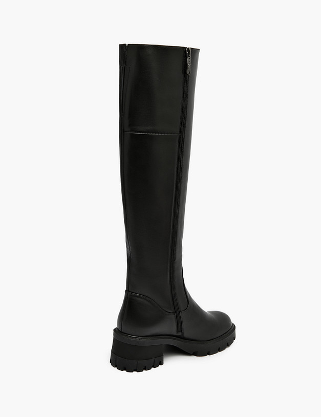 Черные женские зимние сапоги из кожи MASCOTTE 100-322231-0102 | ракурс 3 Черные женские зимние сапоги из кожи MASCOTTE 100-322231-0102 | ракурс 3