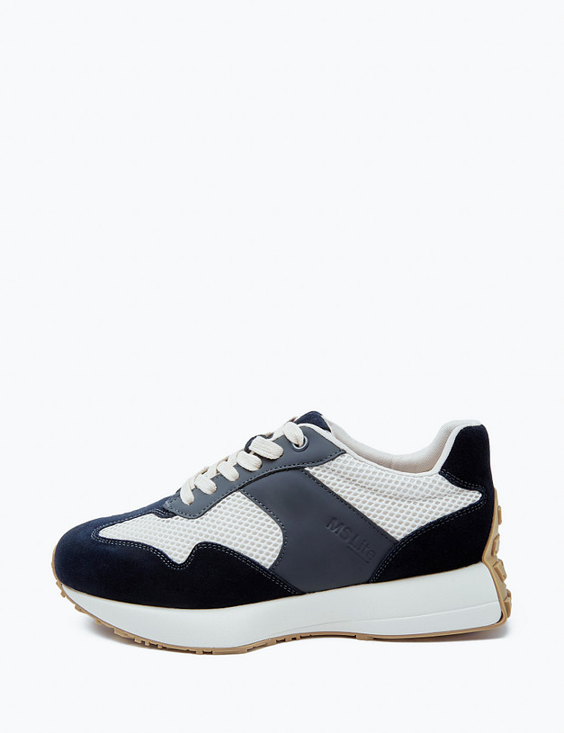 Синие женские кроссовки с молочными вставками MASCOTTE 234-414121-0201 | ракурс 1