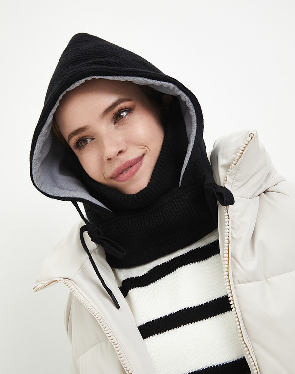 766-3232-2402 Балаклава жен. текстиль/текстиль черн, Mascotte