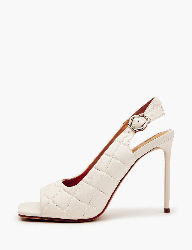 Молочные женские босоножки из натуральной кожи MASCOTTE 175-412914-7527M | ракурс 3