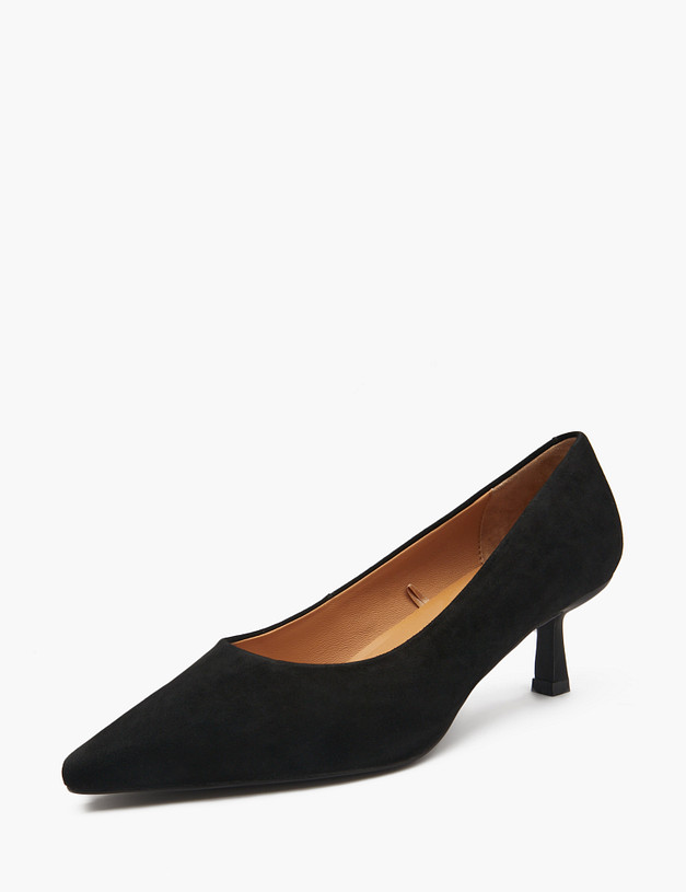 Черные велюровые женские туфли MASCOTTE 94-5164611-3605M | ракурс 2