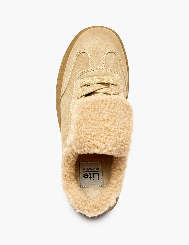 Бежевые женские кеды на меху MASCOTTE 234-525641-0208 | ракурс 4