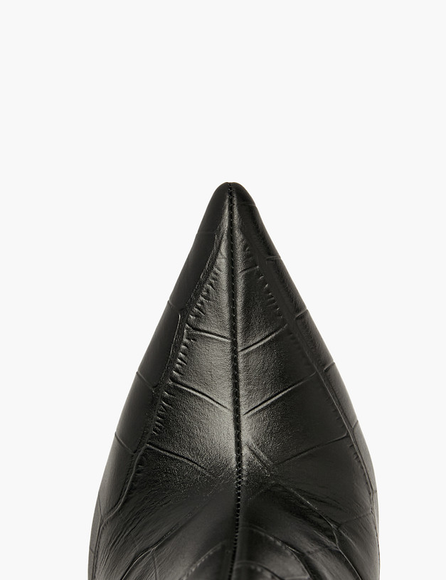 Черные женские сапоги с тиснением MASCOTTE 175-5281022-0102 | ракурс 4