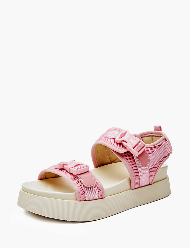 Розовые женские сандалии на платформе MASCOTTE 234-416321-0206 | ракурс 3 Розовые женские сандалии на платформе MASCOTTE 234-416321-0206 | ракурс 3