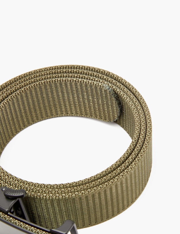 Оливковый ремень из текстиля MASCOTTE 701-3216-204 | ракурс 4