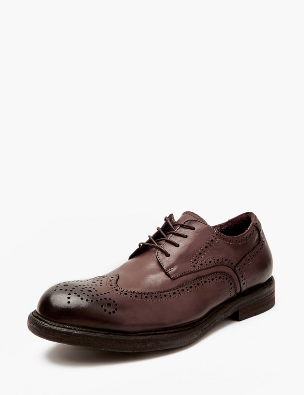Premium коричневые мужские броги MASCOTTE 128-414611-0109 | ракурс 2 Premium коричневые мужские броги MASCOTTE 128-414611-0109 | ракурс 2