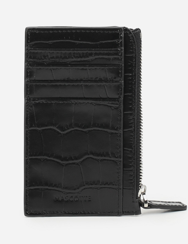 Черная мужская визитница MASCOTTE 658-1201-102 | ракурс 1