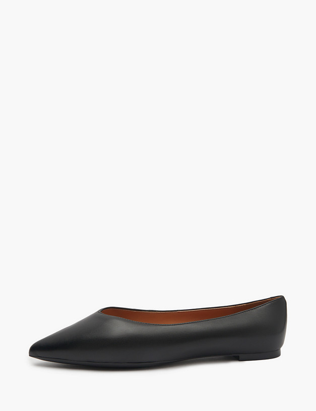 Черные женские балетки с острым мысом MASCOTTE 94-512811-3501M | ракурс 1 Черные женские балетки с острым мысом MASCOTTE 94-512811-3501M | ракурс 1