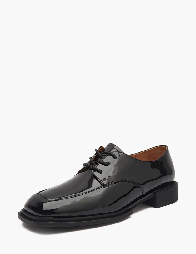 Черные лакированные женские дерби MASCOTTE 195-511011-3701M | ракурс 2