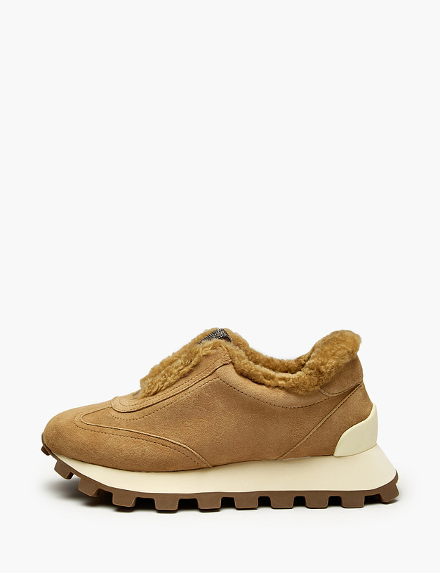 Бежевые женские зимние кроссовки MASCOTTE 15-510238-4643M | ракурс 3