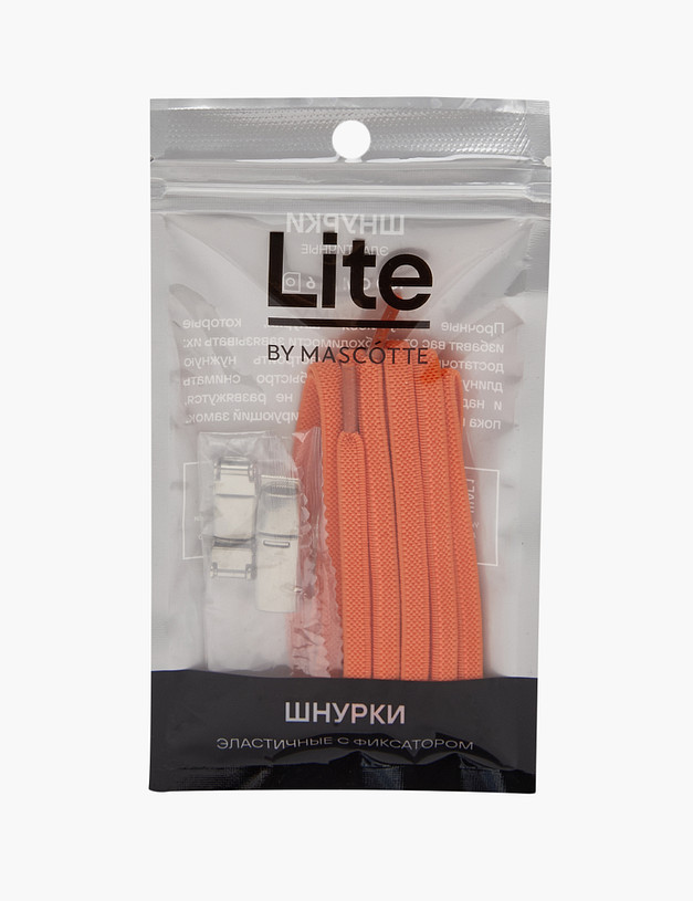 Оранжевые эластичные шнурки с фиксатором MASCOTTE 951-3201-2413 | ракурс 1 Оранжевые эластичные шнурки с фиксатором MASCOTTE 951-3201-2413 | ракурс 1