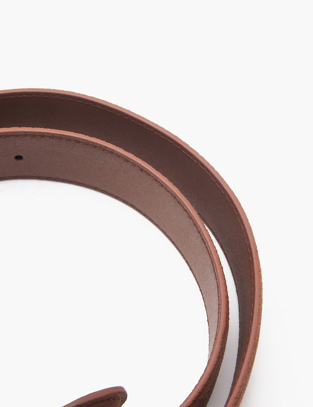 Рыжий женский велюровый ремень MASCOTTE 701-4207-0213 | ракурс 3