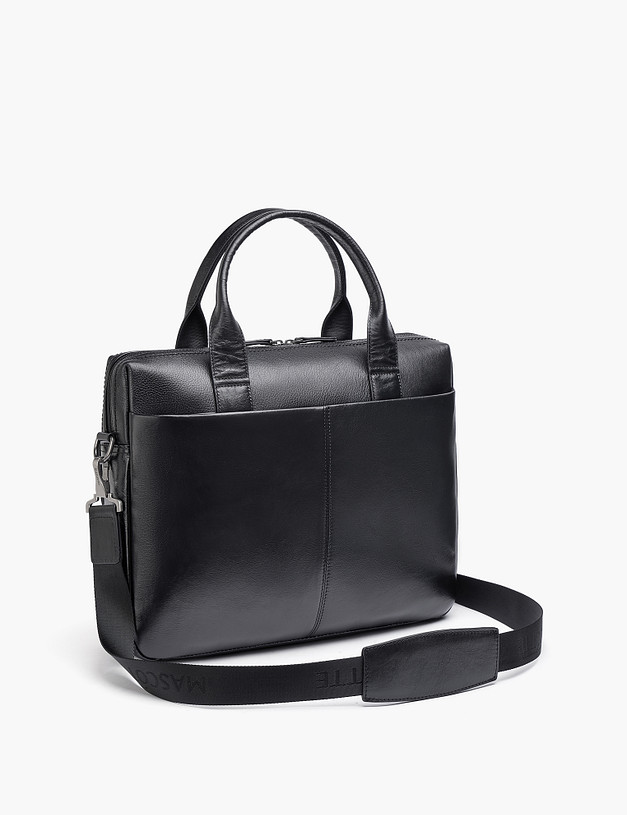 Черный мужской портфель MASCOTTE 602-5212-102 | ракурс 2 Черный мужской портфель MASCOTTE 602-5212-102 | ракурс 2