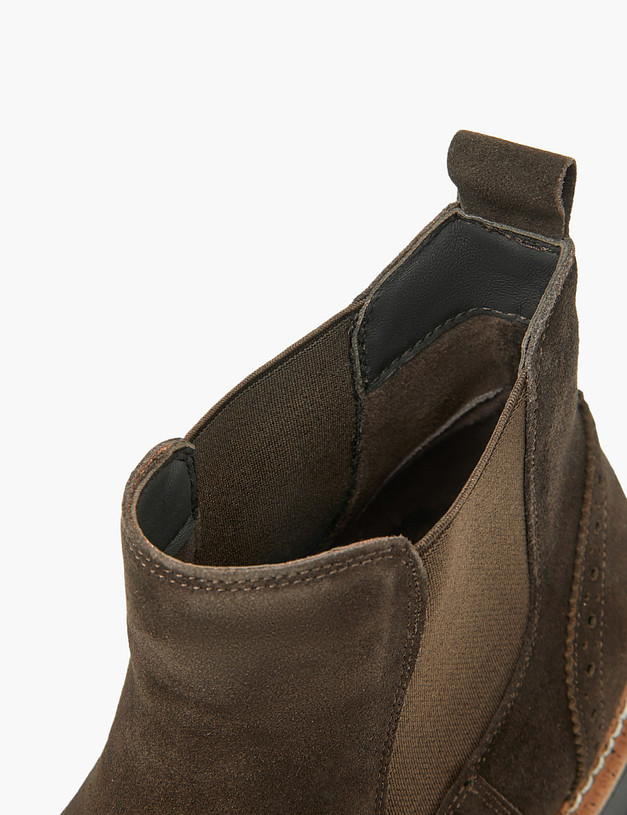 Коричневые мужские велюровые челси MASCOTTE 58-1210923-3201M | ракурс 6