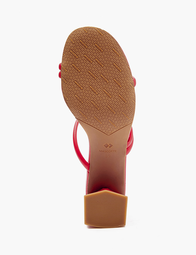 Красные женские мюли на устойчивом каблуке MASCOTTE 126-413661-0605 | ракурс 5 Красные женские мюли на устойчивом каблуке MASCOTTE 126-413661-0605 | ракурс 5