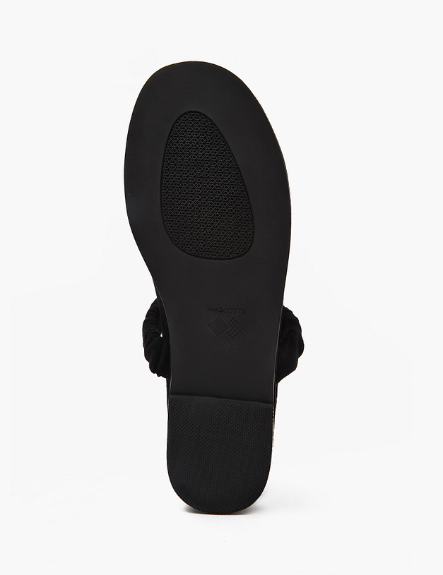 Черные женские велюровые балетки MASCOTTE 126-414812-3605M | ракурс 5