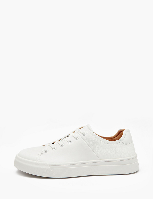 Белые мужские кеды из кожи MASCOTTE 22-5130116-0101 | ракурс 3