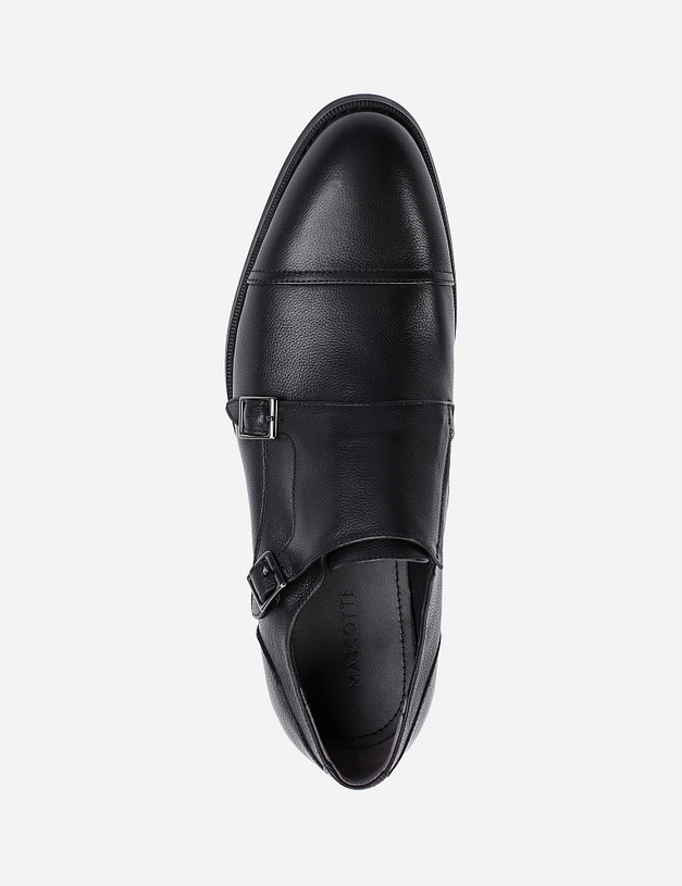 Черные мужские монки из кожи MASCOTTE 128-120719-0102 | ракурс 6