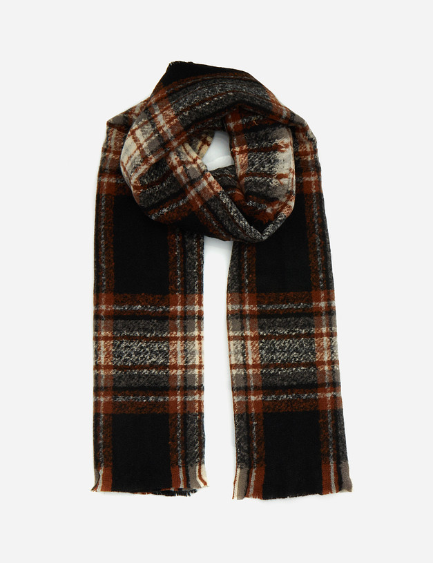 Черный объемный женский шарф MASCOTTE 730-1211-7502 | ракурс 1