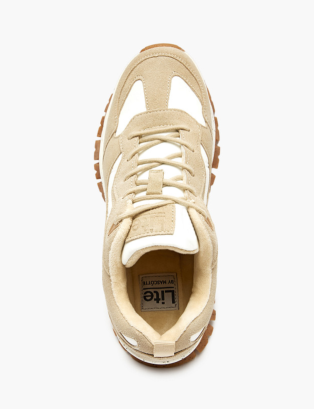 Серо-бежевые женские кроссовки MASCOTTE 189-520321-0201 | ракурс 4
