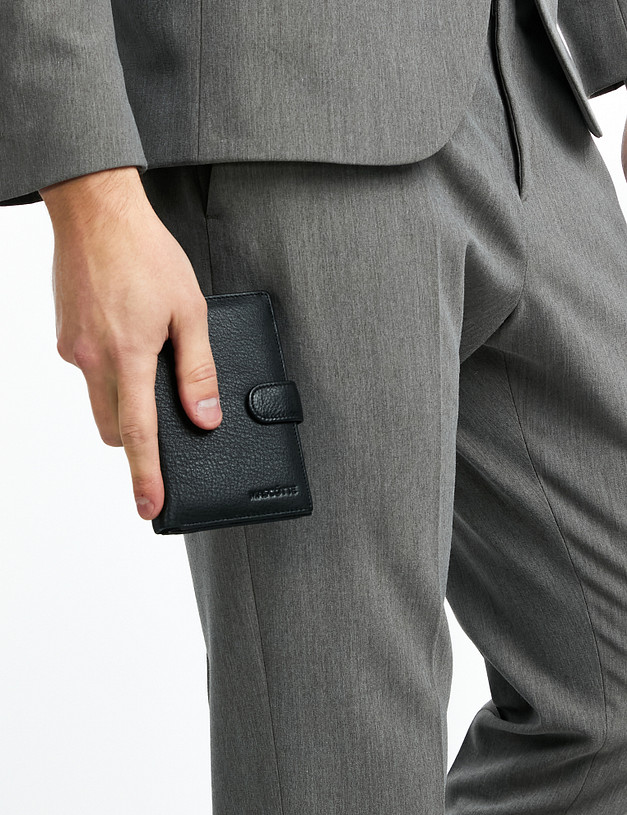 Черный мужской бумажник MASCOTTE 622-2140-102 | ракурс 1