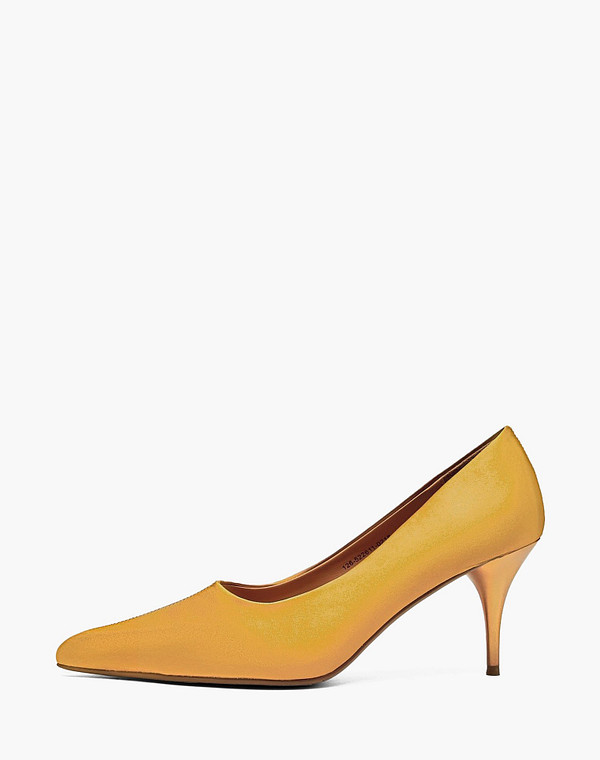 126-522611-0218 Туфли женские текстиль/нат.кожа желт, Mascotte