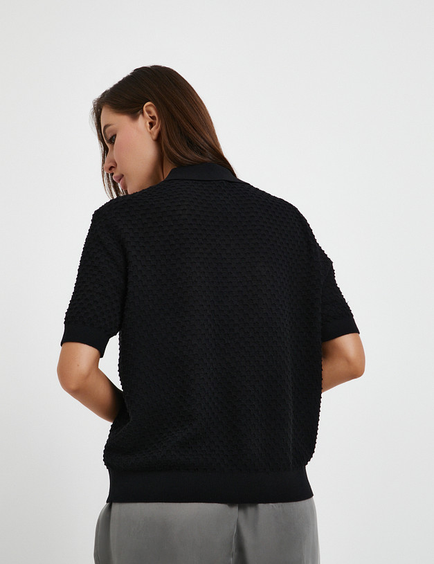 Черный женский джемпер MASCOTTE 870-5101-2602 | ракурс 4 Черный женский джемпер MASCOTTE 870-5101-2602 | ракурс 4