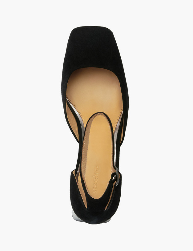 Черные босоножки на квадратном каблуке MASCOTTE 175-3182614-3605M | ракурс 5