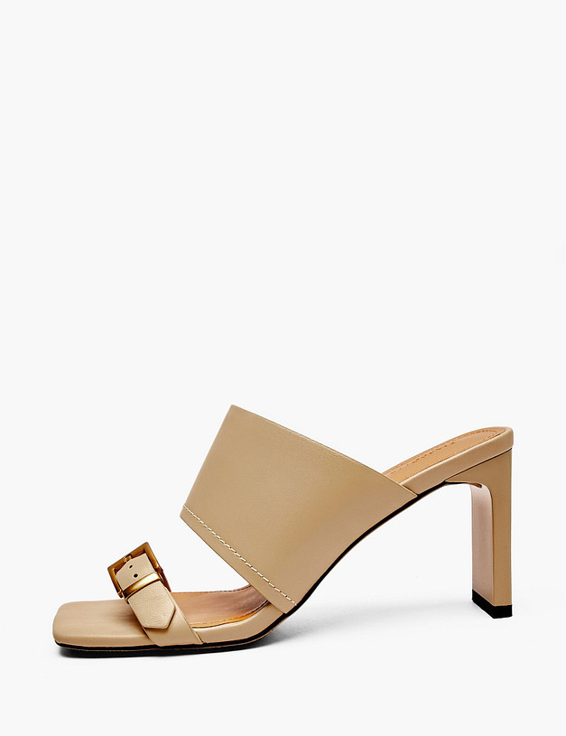 Бежевые женские мюли MASCOTTE 234-611211-6554M | ракурс 1