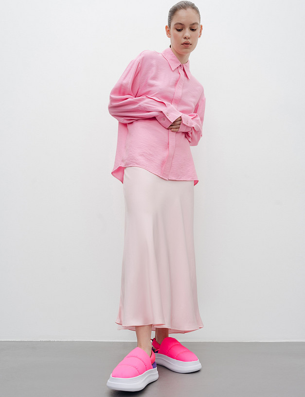 Розовые дутые женские сабо MASCOTTE 151-3205625-0206 | ракурс 2