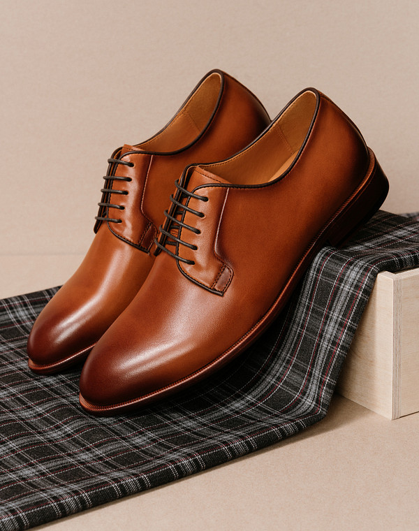 22-412111-0109 Полуботинки мужские нат.кожа/нат.кожа-текстиль корич, Mascotte