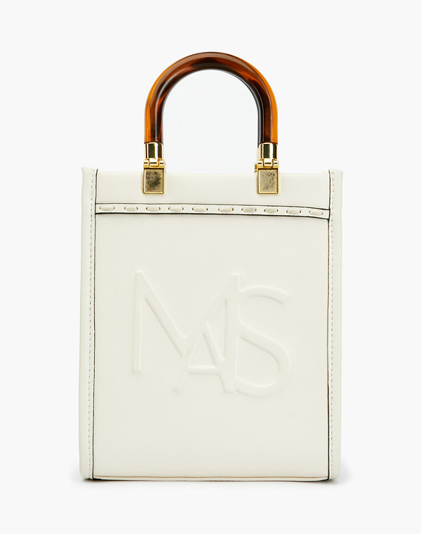 660-2124-101 Сумка женская нат.кожа-и.кожа/текстиль бел, S, Mascotte