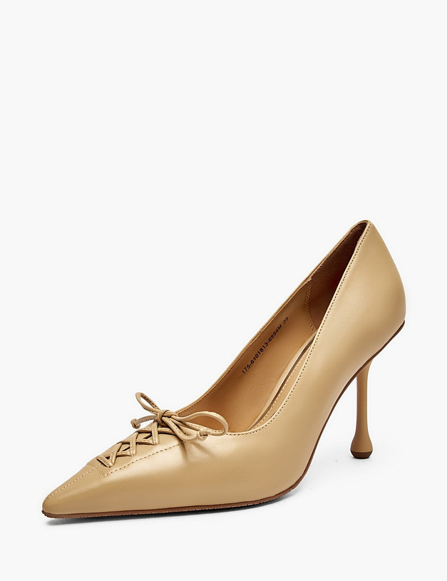 Бежевые женские туфли MASCOTTE 175-6101813-6554M | ракурс 2